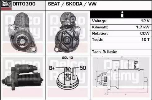 Remy DRT0300 - Стартер autospares.lv