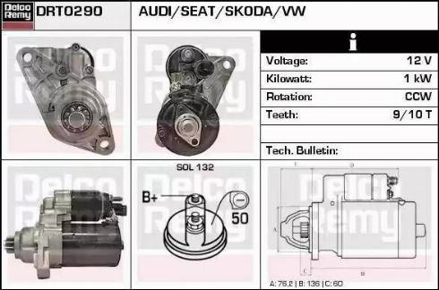 Remy DRT0290 - Стартер autospares.lv