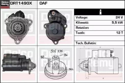 Remy DRT1490X - Стартер autospares.lv