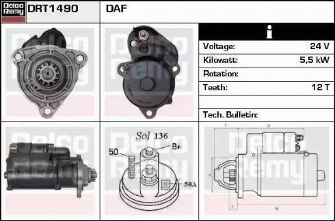 Remy DRT1490 - Стартер autospares.lv