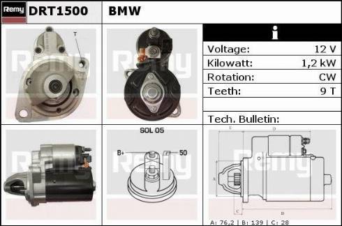 Remy DRT1500X - Стартер autospares.lv