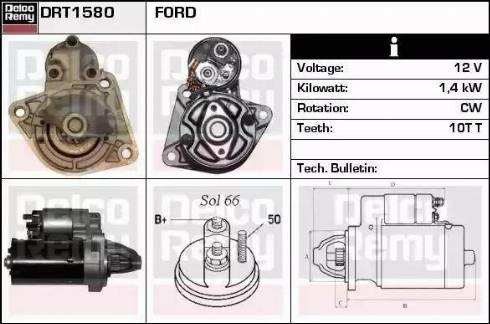 Remy DRT1580 - Стартер autospares.lv