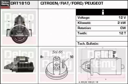 Remy DRT1810 - Стартер autospares.lv