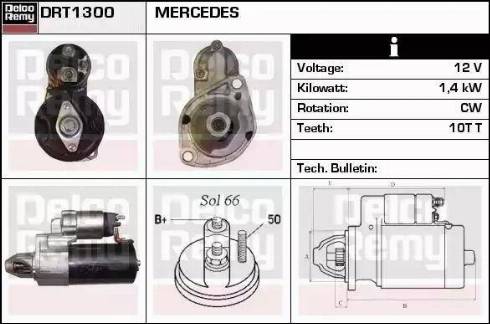 Remy DRT1300 - Стартер autospares.lv