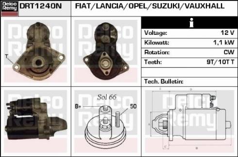 Remy DRT1240N - Стартер autospares.lv