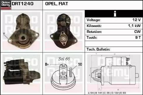 Remy DRT1240 - Стартер autospares.lv