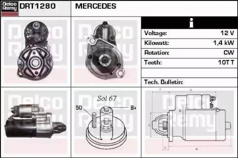 Remy DRT1280 - Стартер autospares.lv