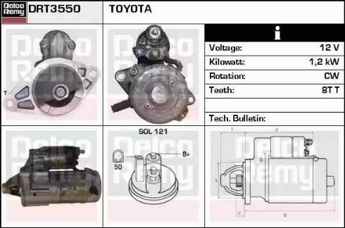 Remy DRT3550 - Стартер autospares.lv