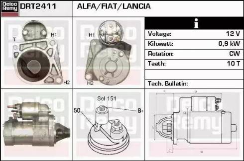 Remy DRT2411 - Стартер autospares.lv