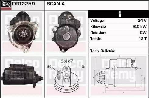 Remy DRT2250 - Стартер autospares.lv