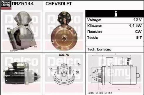 Remy DRZ5144 - Стартер autospares.lv