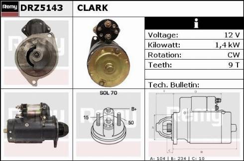 Remy DRZ5143 - Стартер autospares.lv