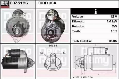 Remy DRZ5156 - Стартер autospares.lv