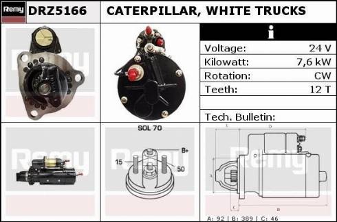 Remy DRZ5166 - Стартер autospares.lv