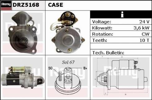 Remy DRZ5168 - Стартер autospares.lv