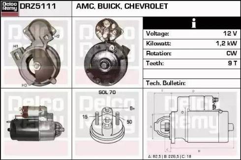 Remy DRZ5111 - Стартер autospares.lv