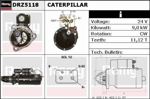 Remy DRZ5118 - Стартер autospares.lv