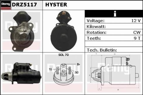 Remy DRZ5117 - Стартер autospares.lv