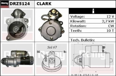 Remy DRZ5124 - Стартер autospares.lv