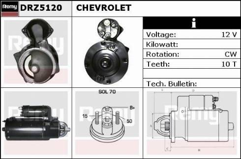 Remy DRZ5120 - Стартер autospares.lv