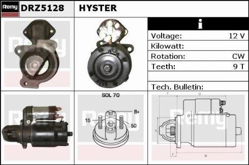 Remy DRZ5128 - Стартер autospares.lv