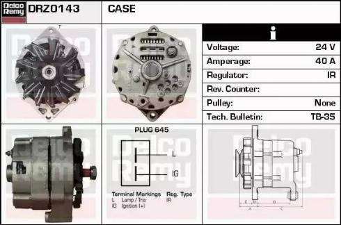 Remy DRZ0143 - Генератор autospares.lv