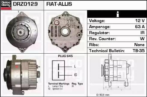 Remy DRZ0129 - Генератор autospares.lv