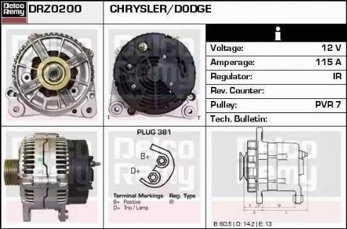 Remy DRZ0200 - Генератор autospares.lv