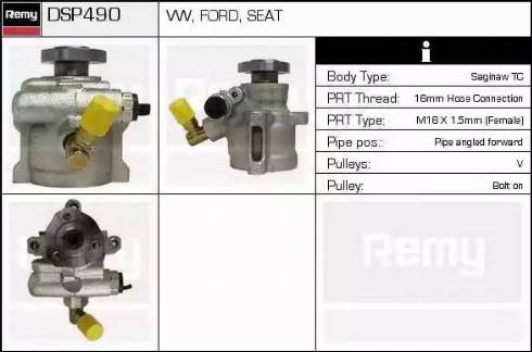 Remy DSP490 - Гидравлический насос, рулевое управление, ГУР autospares.lv