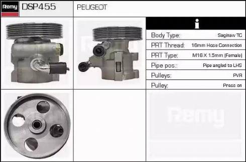 Remy DSP455 - Гидравлический насос, рулевое управление, ГУР autospares.lv