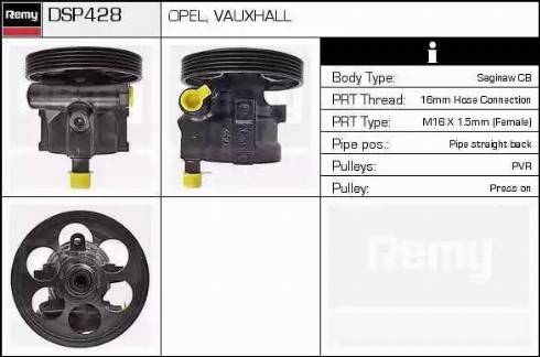 Remy DSP428 - Гидравлический насос, рулевое управление, ГУР autospares.lv