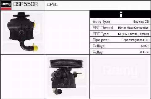 Remy DSP550R - Гидравлический насос, рулевое управление, ГУР autospares.lv
