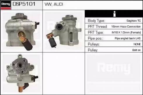 Remy DSP5101 - Гидравлический насос, рулевое управление, ГУР autospares.lv