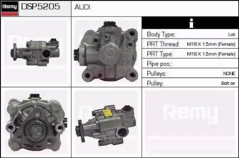 Remy DSP5205 - Гидравлический насос, рулевое управление, ГУР autospares.lv