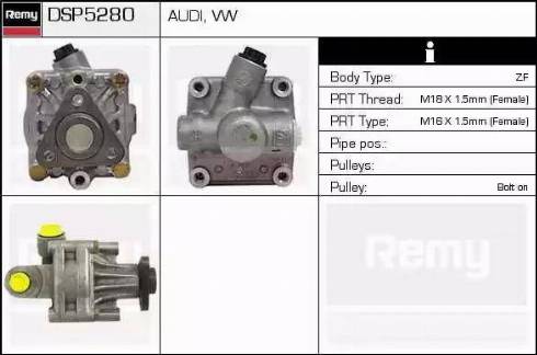 Remy DSP5280 - Гидравлический насос, рулевое управление, ГУР autospares.lv