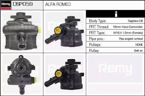 Remy DSP059 - Гидравлический насос, рулевое управление, ГУР autospares.lv