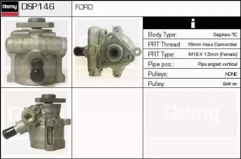 Remy DSP146 - Гидравлический насос, рулевое управление, ГУР autospares.lv