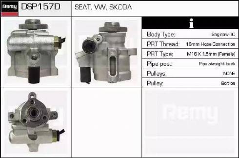 Remy DSP157D - Гидравлический насос, рулевое управление, ГУР autospares.lv