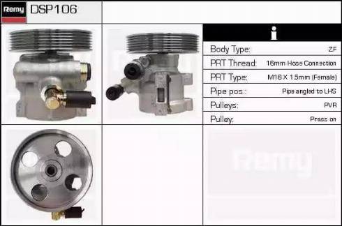 Remy DSP106 - Гидравлический насос, рулевое управление, ГУР autospares.lv