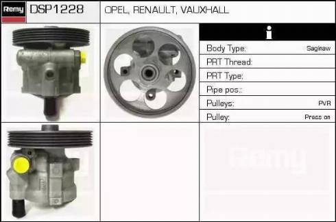 Remy DSP1228 - Гидравлический насос, рулевое управление, ГУР autospares.lv