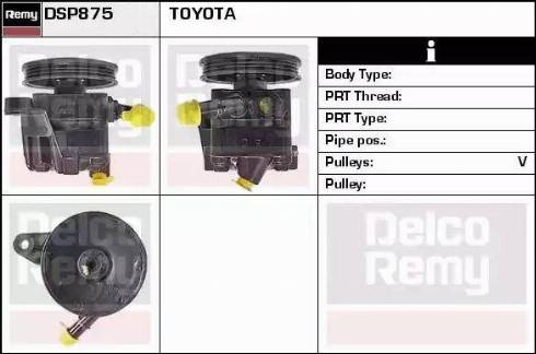 Remy DSP875 - Гидравлический насос, рулевое управление, ГУР autospares.lv