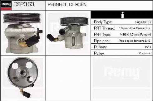 Remy DSP363 - Гидравлический насос, рулевое управление, ГУР autospares.lv