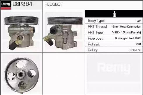 Remy DSP384 - Гидравлический насос, рулевое управление, ГУР autospares.lv