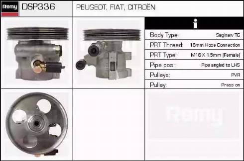 Remy DSP336 - Гидравлический насос, рулевое управление, ГУР autospares.lv