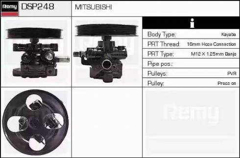 Remy DSP248 - Гидравлический насос, рулевое управление, ГУР autospares.lv