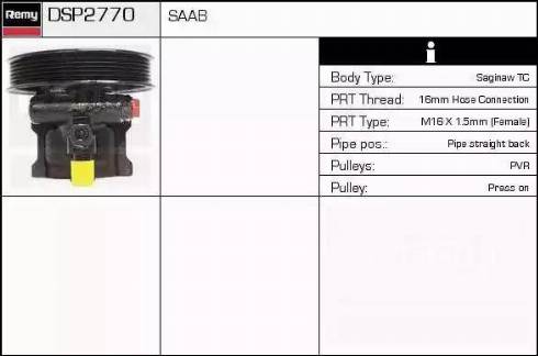 Remy DSP2770 - Гидравлический насос, рулевое управление, ГУР autospares.lv