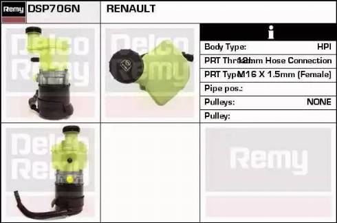 Remy DSP706N - Гидравлический насос, рулевое управление, ГУР autospares.lv