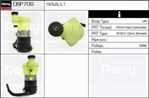 Remy DSP706 - Гидравлический насос, рулевое управление, ГУР autospares.lv