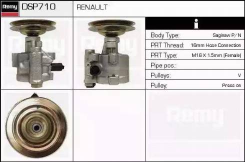 Remy DSP710 - Гидравлический насос, рулевое управление, ГУР autospares.lv