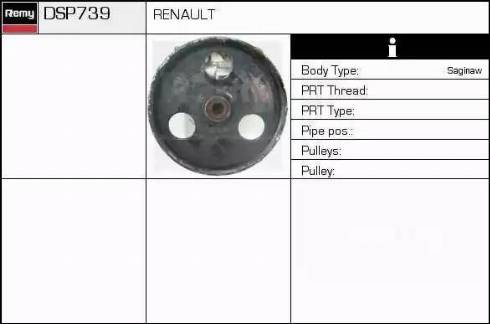 Remy DSP739 - Гидравлический насос, рулевое управление, ГУР autospares.lv